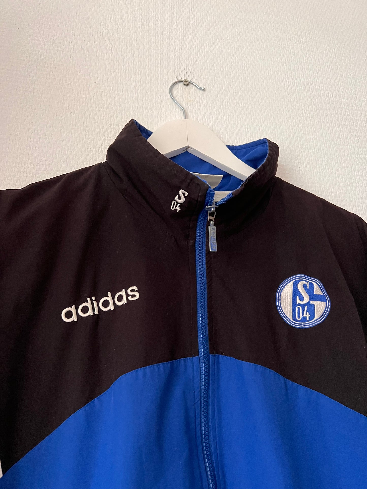 90s Adidas Bundesliga Schalke Full Zip Track Jacket Blue – Large