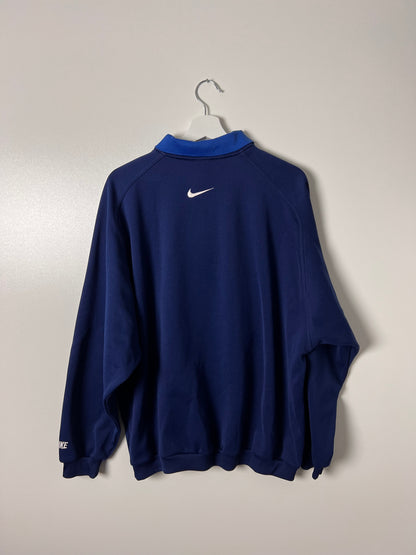 90's Nike Big Check 1/4 Zip Up Sweatshirt – XLarge
