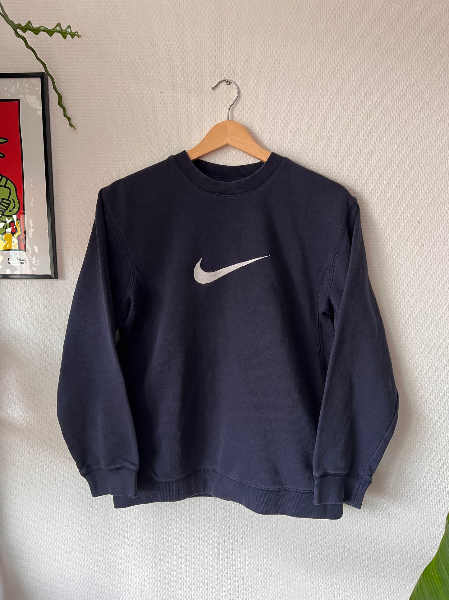 90s Nike Classic Embroidered Big Logo Crewneck Sweatshirt – Small