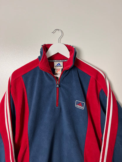 90's Adidas 1/4 Zip Up Multicolor Fleece – Medium