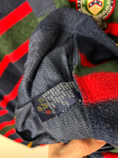 90's Tommy Hilfiger Striped 1/4 Button Fleece – XLarge