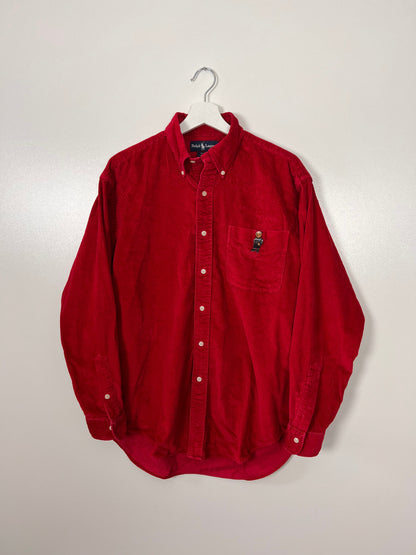 Polo Bear Ralph Lauren Corduroy Longsleeve Shirt - Medium