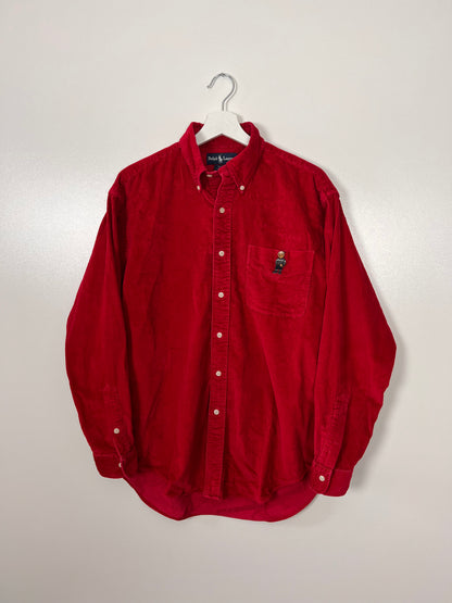 Polo Bear Ralph Lauren Corduroy Longsleeve Shirt - Medium