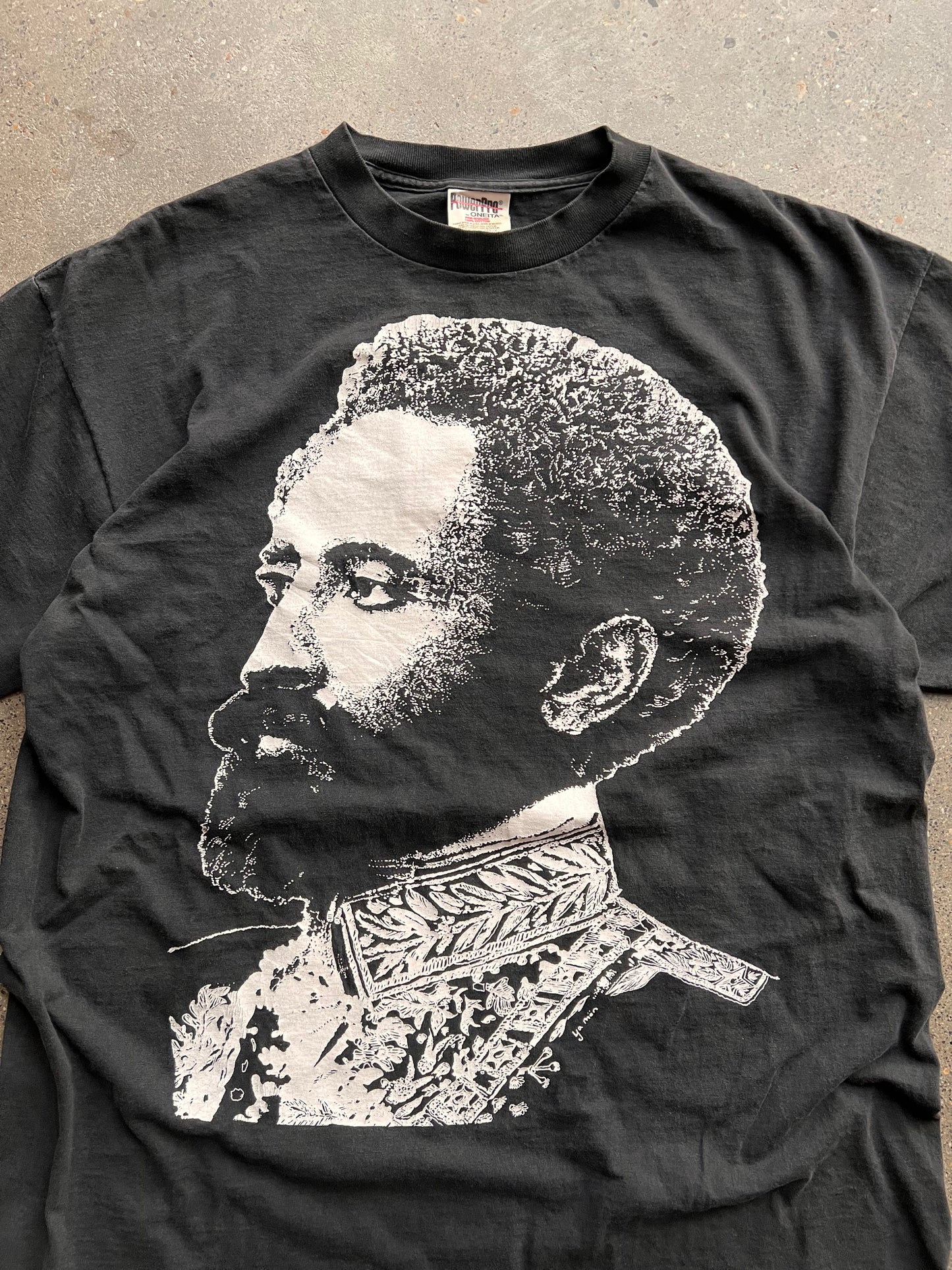 90s Haile Selassie Big Print T-Shirt – XLarge