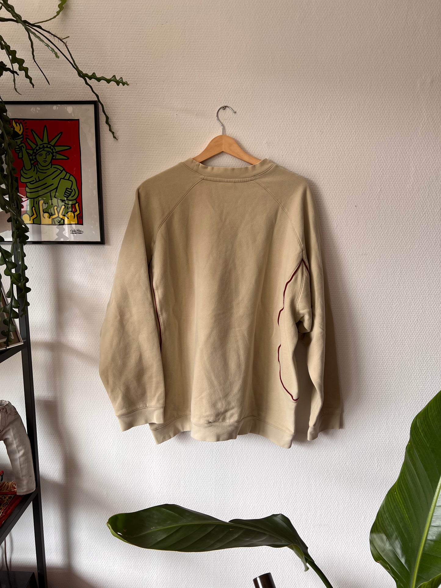 90s Nike Center Striped Embroidered Sweatshirt – Large
