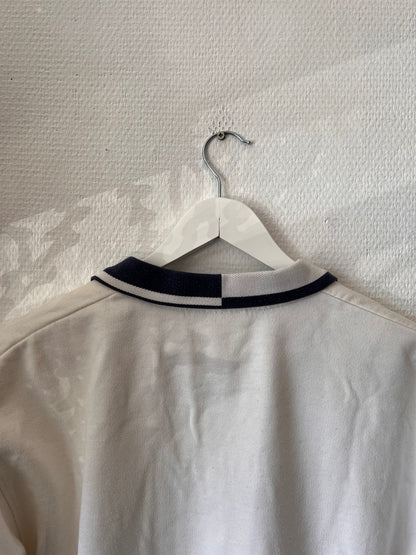 90s Reebok Embroidered Big Logo Collar Sweatshirt White – Medium