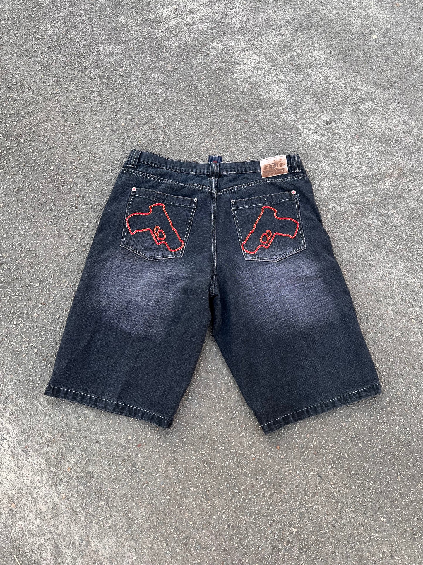00's G-Unit Denim Gun Jorts - 44