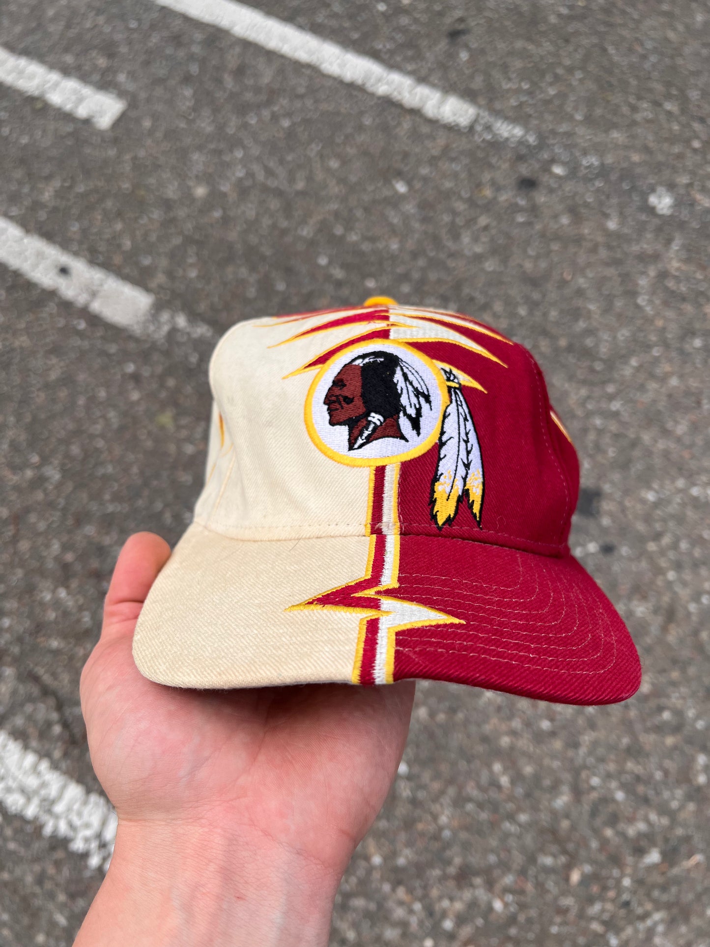 90s Starter Embroidered Washington Redskins Snapback Cap Red – One Size