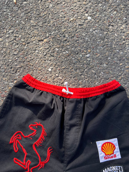 00' Ferrari Allover Embroidered Shorts – Medium
