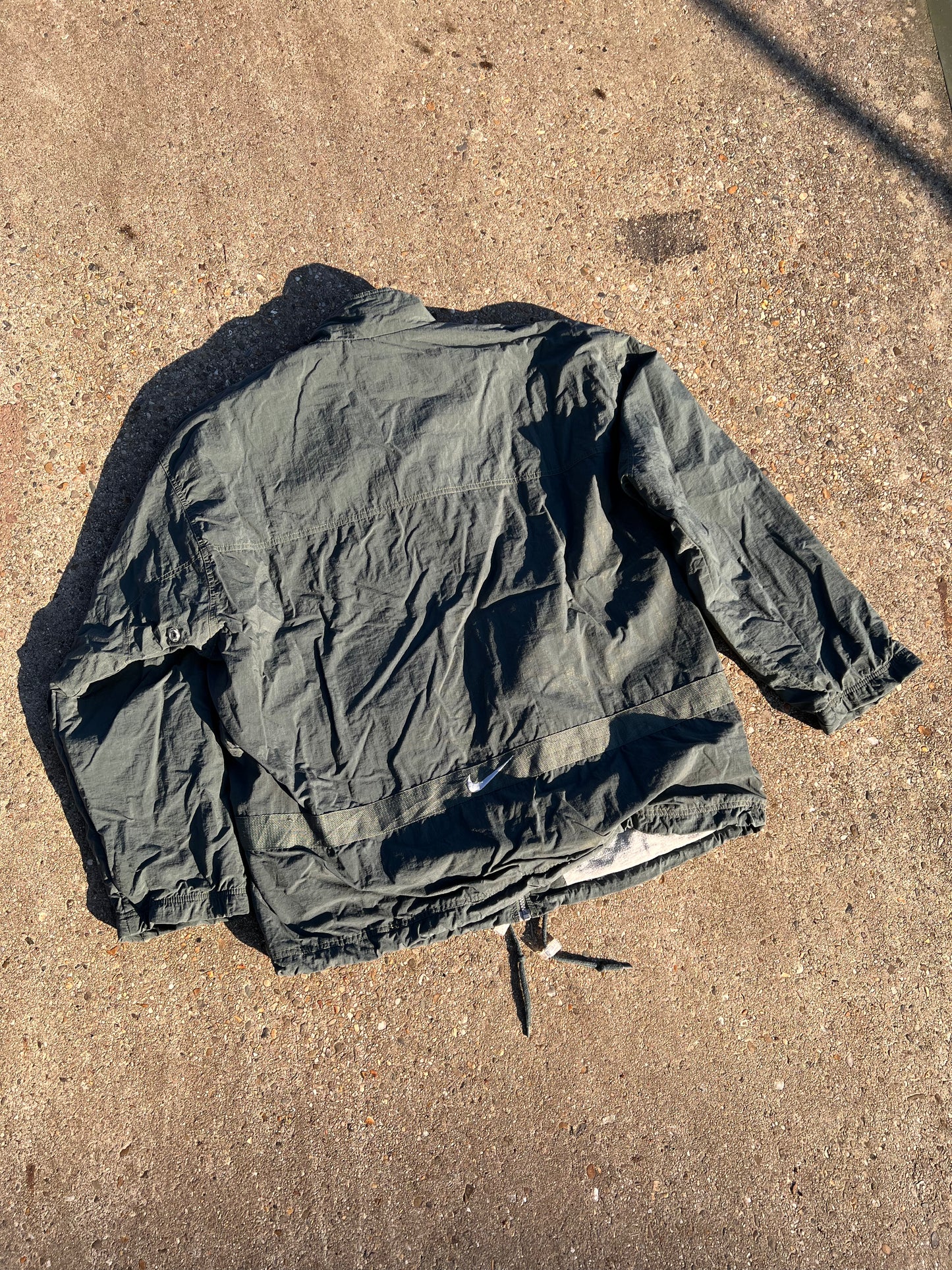 90s Nike Olive Full Zip Army Track Jacket – XXLarge