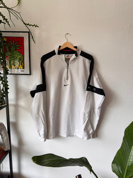 90s Nike 1/4 Zip Up Center Swoosh Sweatshirt – XLarge