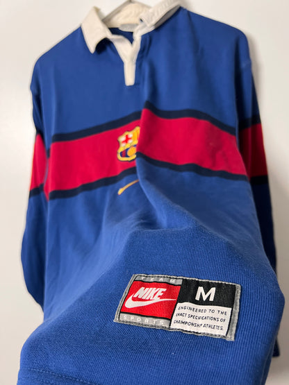 90's Nike FC Barcelona Longsleeve Polo – Medium