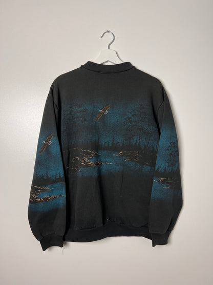 Made in USA Minnesota Button Up Crewneck  - Large