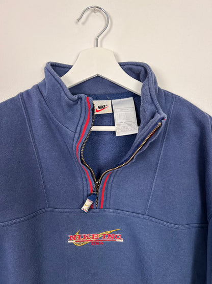 90's Nike INC 1/4 Zip Up Sweatshirt - Large