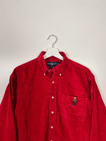 Polo Bear Ralph Lauren Corduroy Longsleeve Shirt - Medium