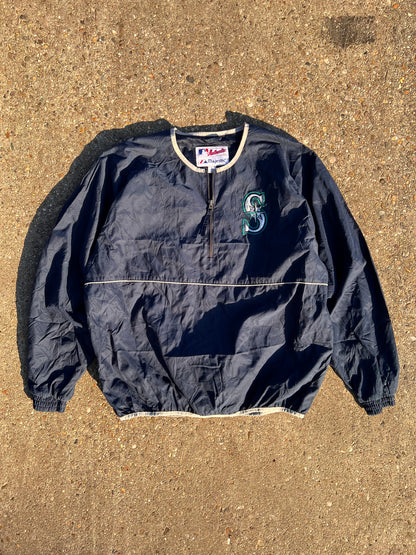 2000s Majestic Seattle Mariners MLB 1/4 Zip Up Anorak Jacket – Large