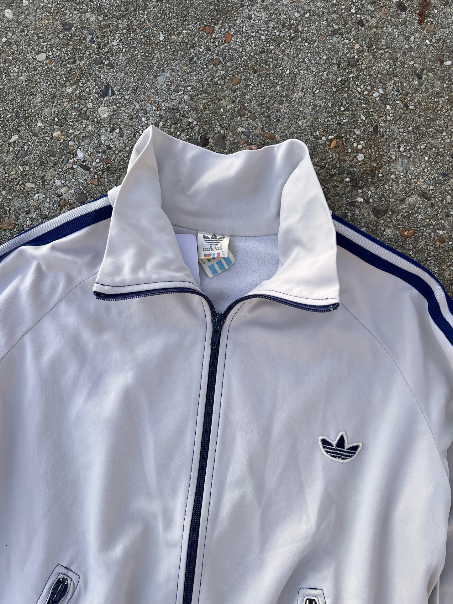 80s Adidas Classic Trefoil Logo Track Jacket – Small