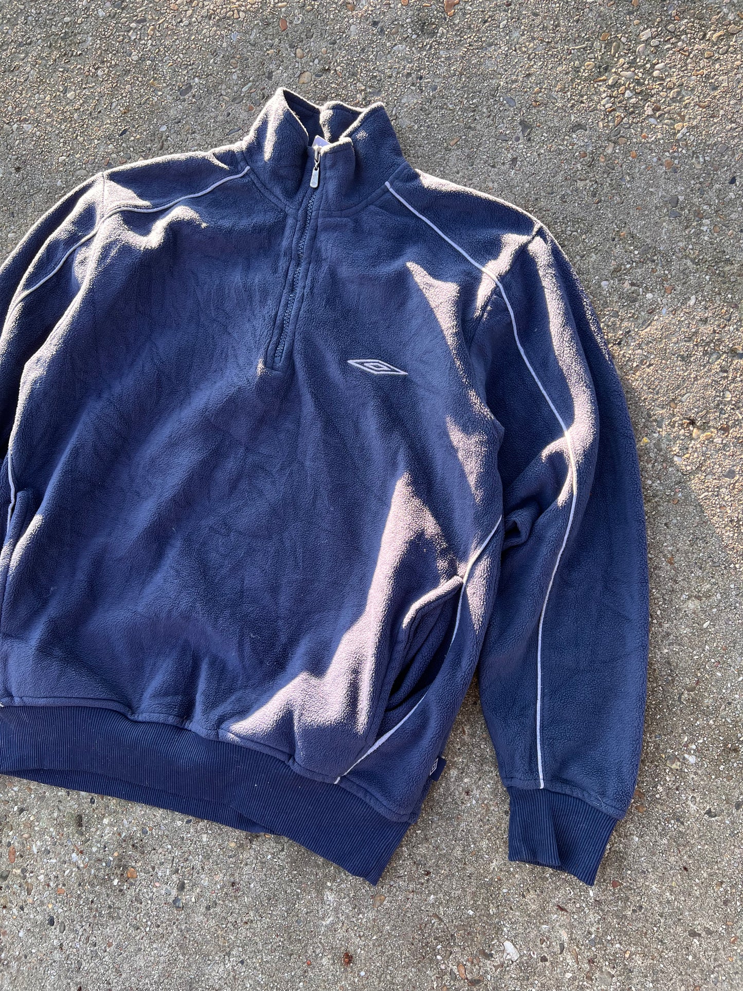 90s Umbro 1/4 Zip Up Classic Striped Fleece – Small