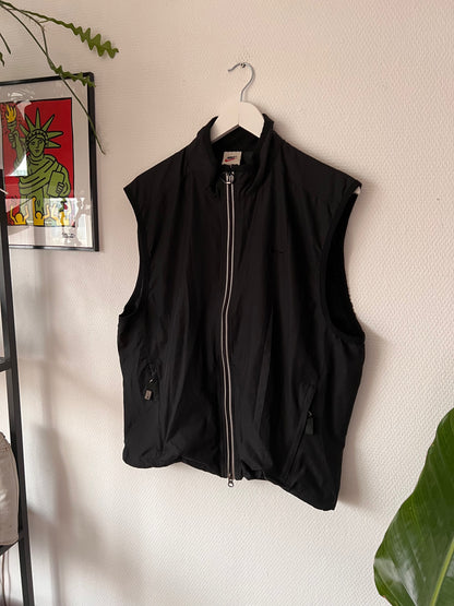 90s Nike Full Zip Running Vest Black – Small
