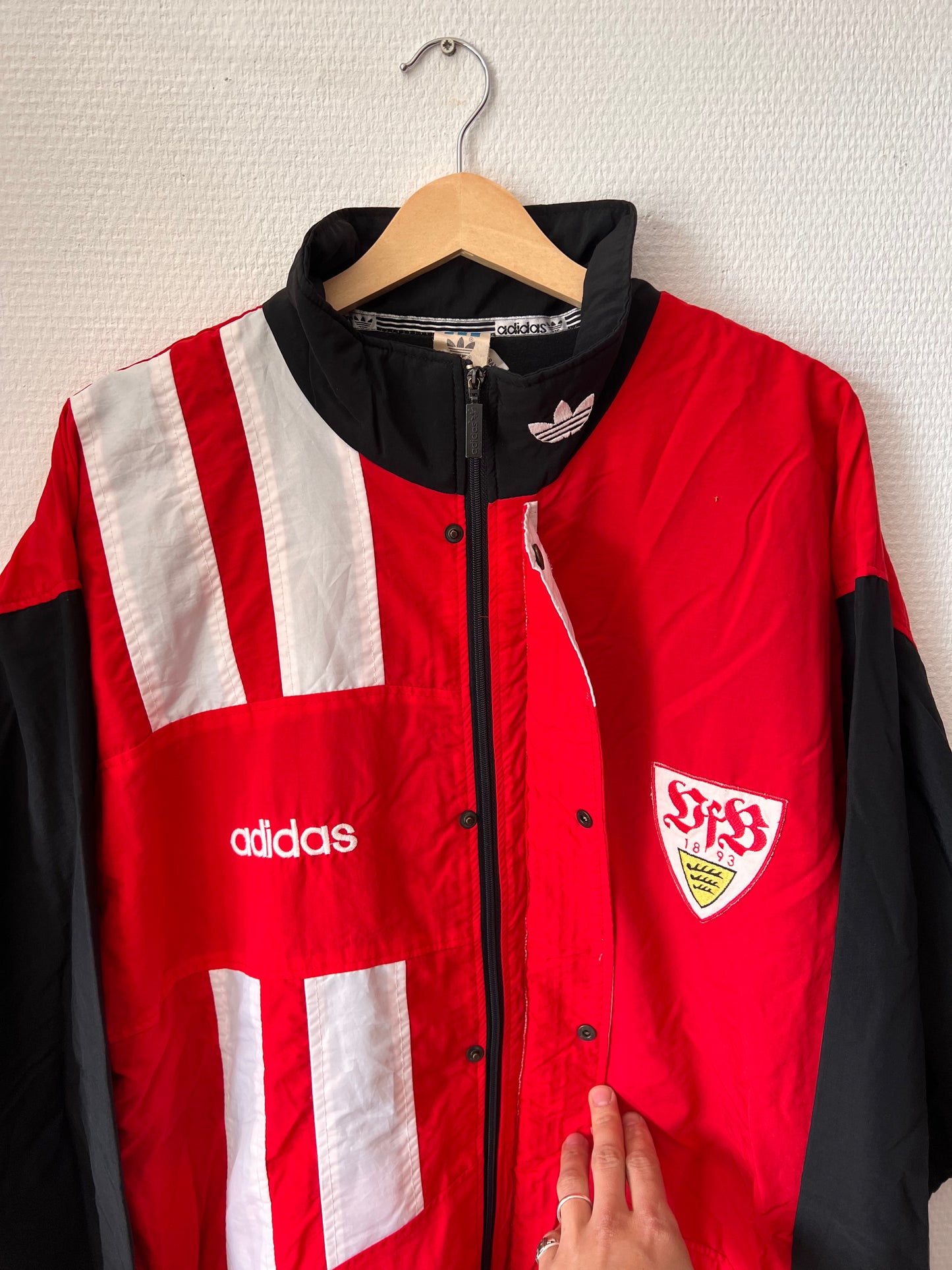 90s Adidas VfB Stuttgart Multicolor Track Jacket – Large
