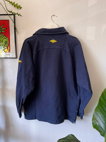 90s Umbro Embroidered Big Logo Training Sweatshirt Navy – Large