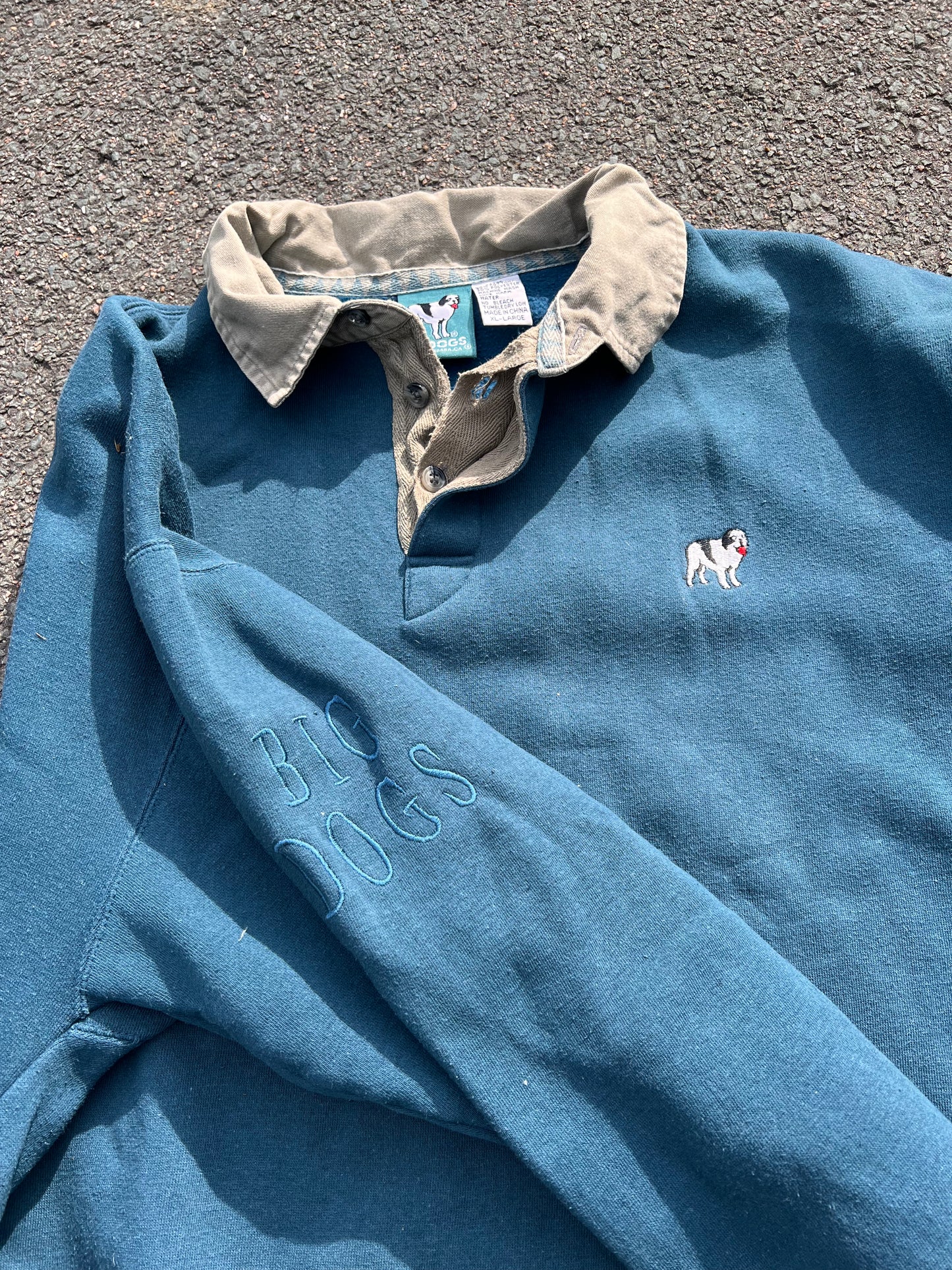 90's Big Dogs Longsleeve Rugby Polo – Large