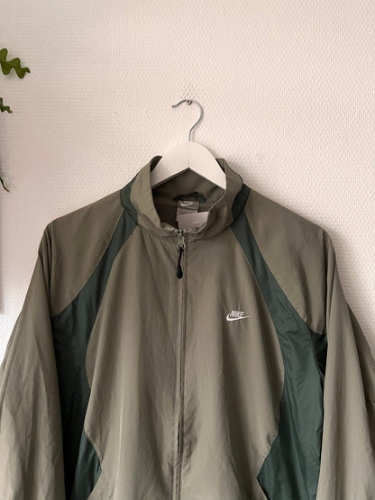 2000s Nike Multicolor Full Zip Track Jacket Green – Medium