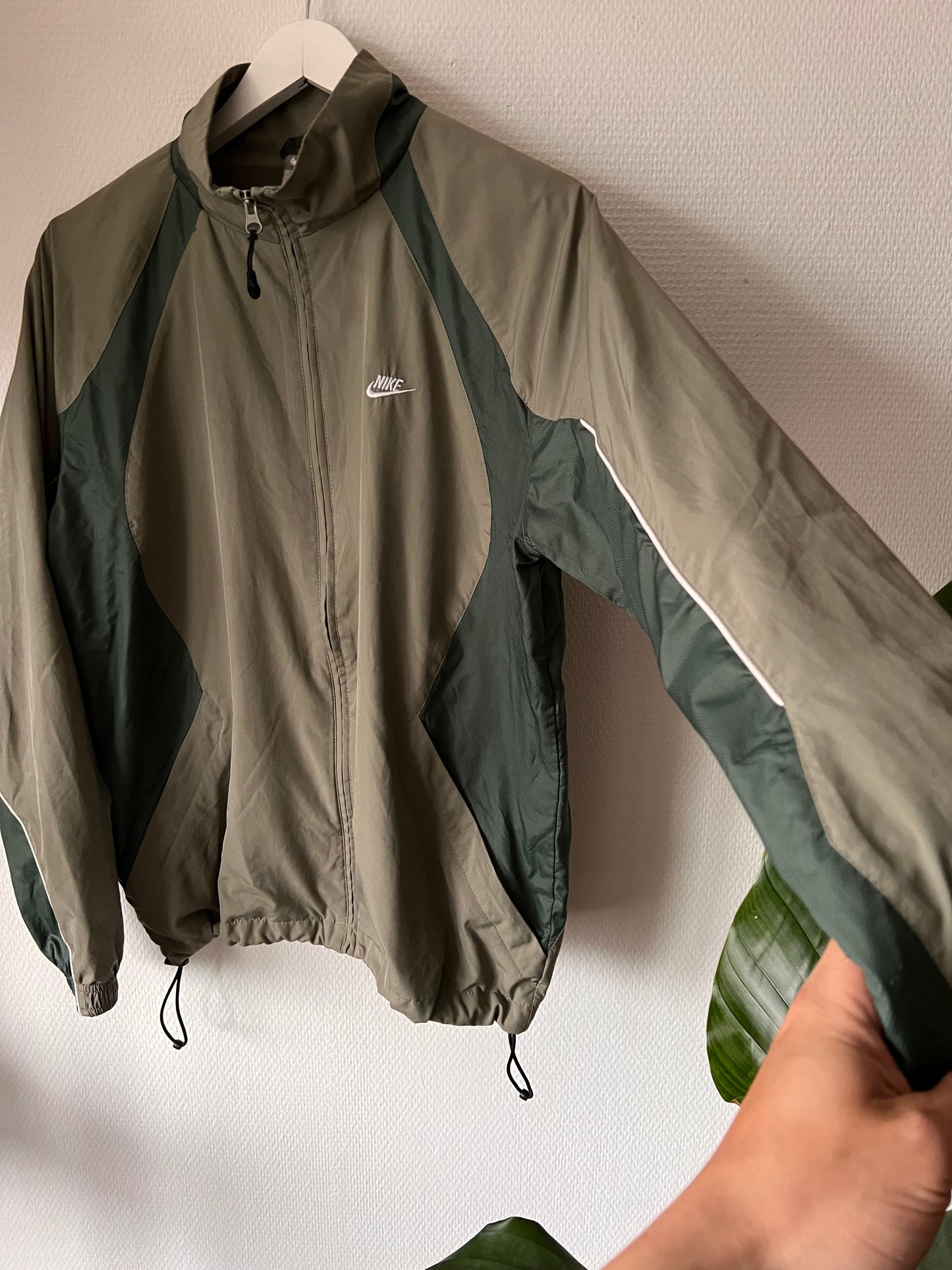 2000s Nike Multicolor Full Zip Track Jacket Green – Medium