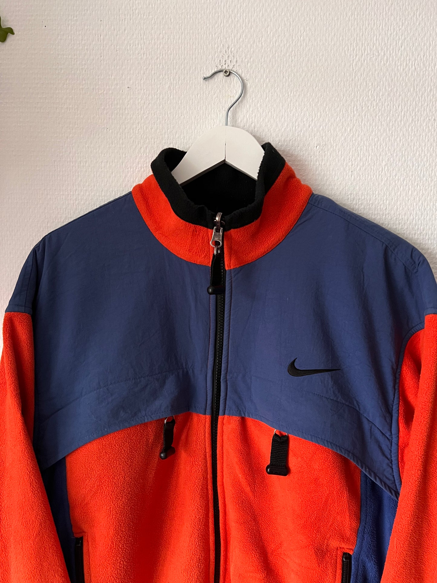 90s Nike ACG 2 Layer Full Zip Tactical Fleece Jacket Orange – Small