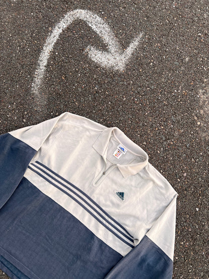 90s Adidas 1/4 Zip Up Multicolor Sweatshirt – Medium