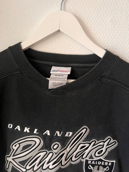 90s Reebok Embroidered NFL Oakland Raiders Crewneck Sweatshirt Black – Large