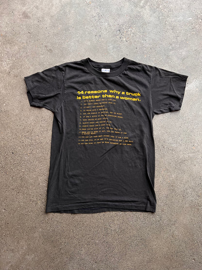 90s Trucker 14 Reasons Why T-Shirt – Medium