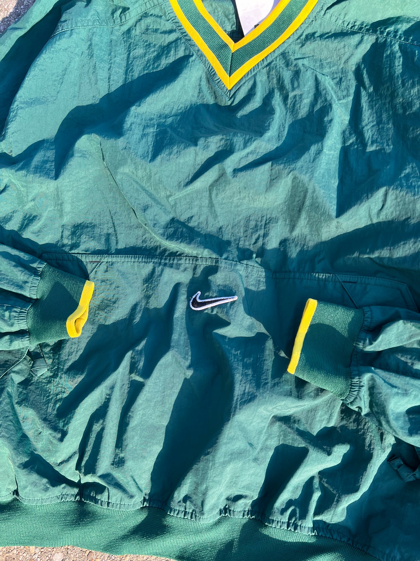 90s Nke V-Neck Center Swoosh Anorak Jacket – Large