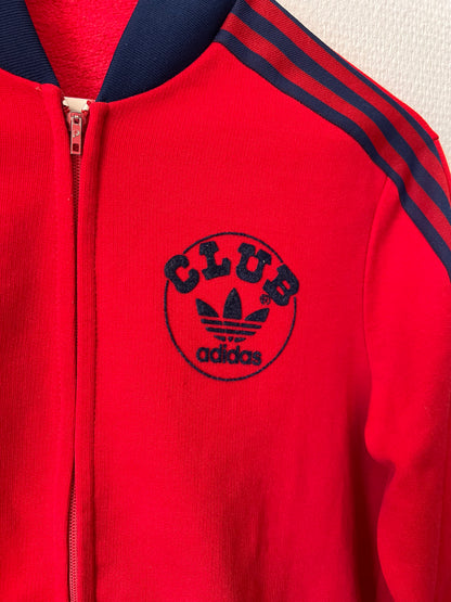 80s Adidas Club Full Zip Training Sweatshirt Red – XSmall