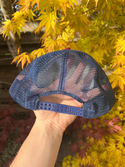90s Florida Alligator Trucker Strapback Cap Blue – One Size