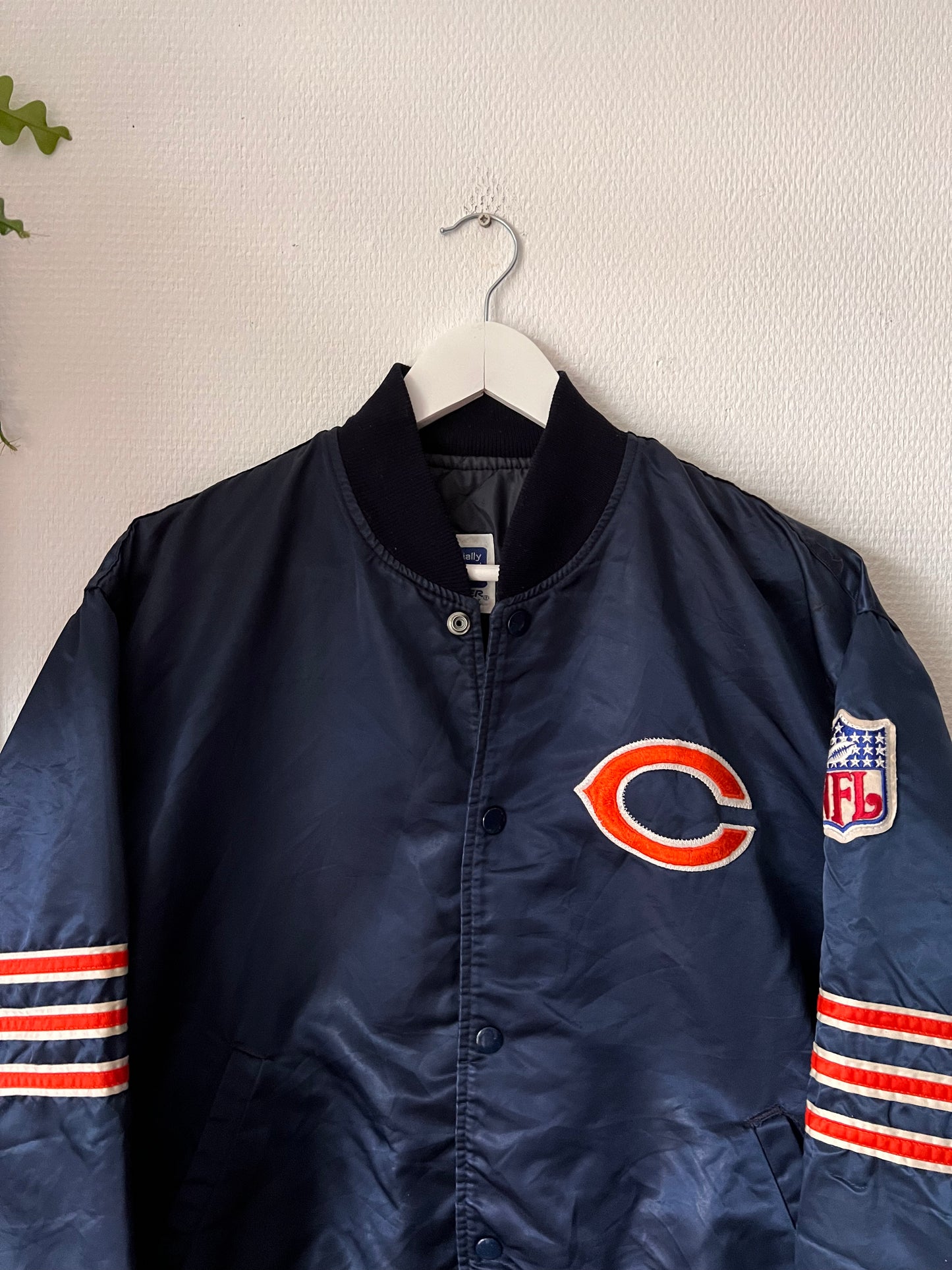 90s Starter NFL Cleveland Cubs Satin Bomber Jacket Navy – Large