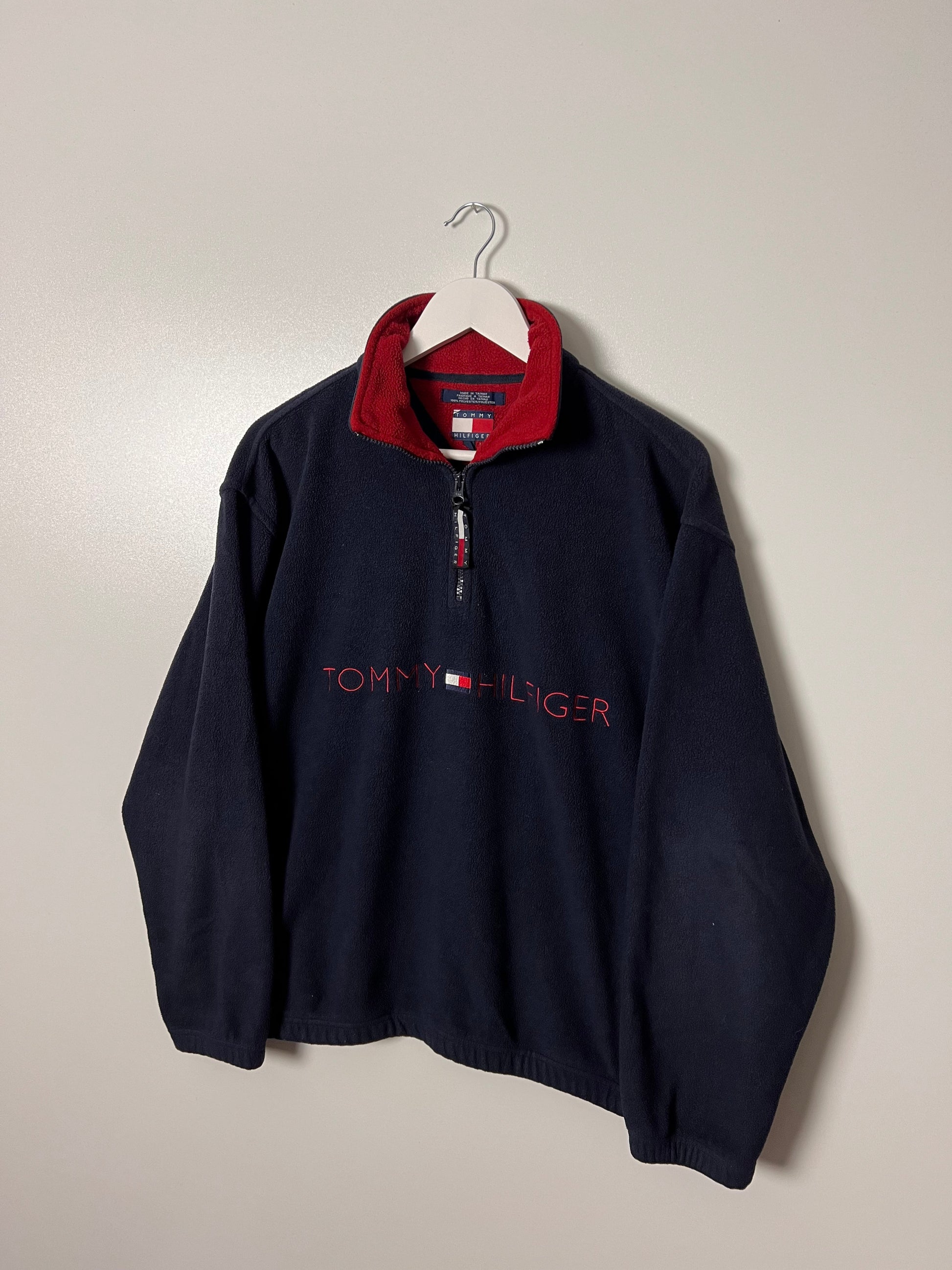 90's Tommy Hilfiger Big Logo Spellout Fleece – Medium