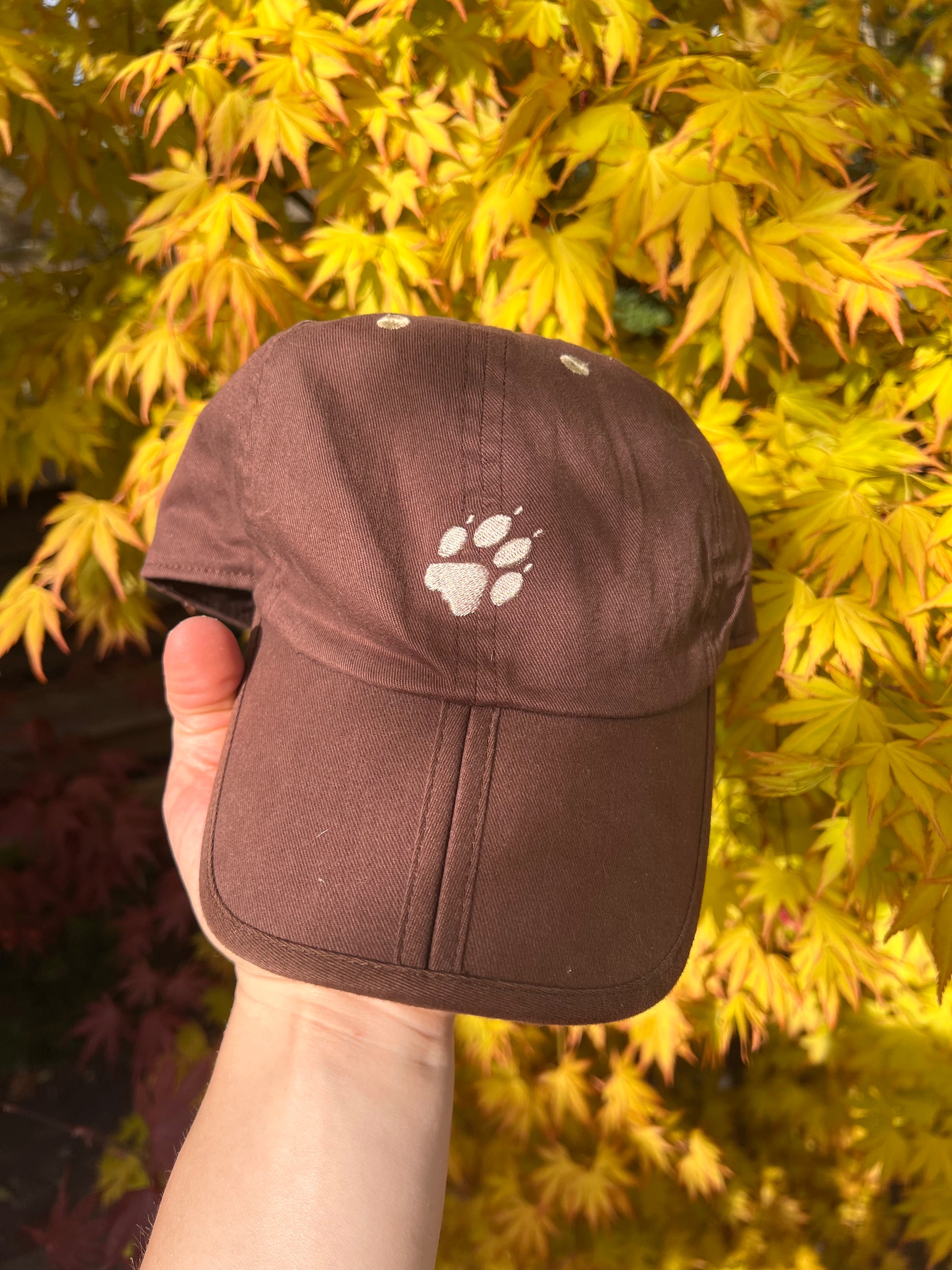 2000s Jack Wolfskin Embroidered Claw Logo Cap Brown – Medium