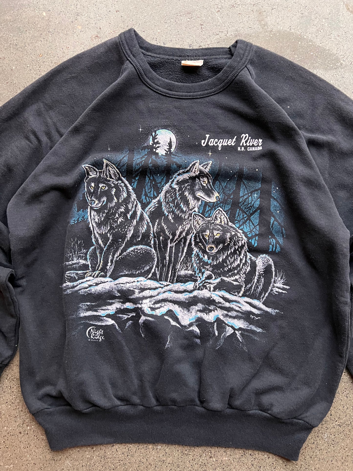 90s Jacquet River Wolves Sweatshirt – Medium