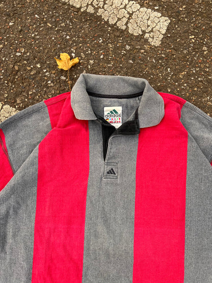 90s Adidas Equipment Longsleeve Striped Rugby Polo – XLarge