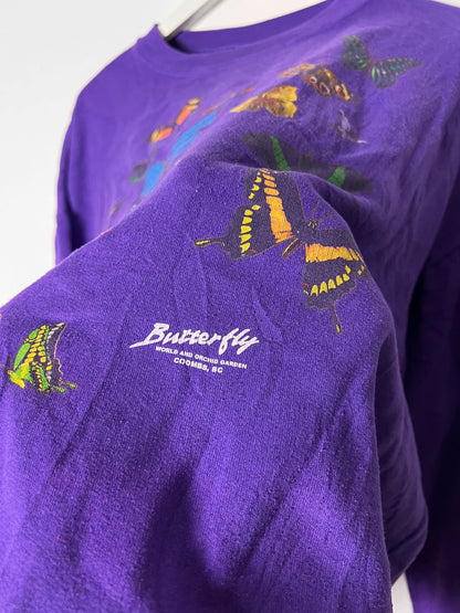 90s Haslequin Butterfly Garden Sweatshirt – Large
