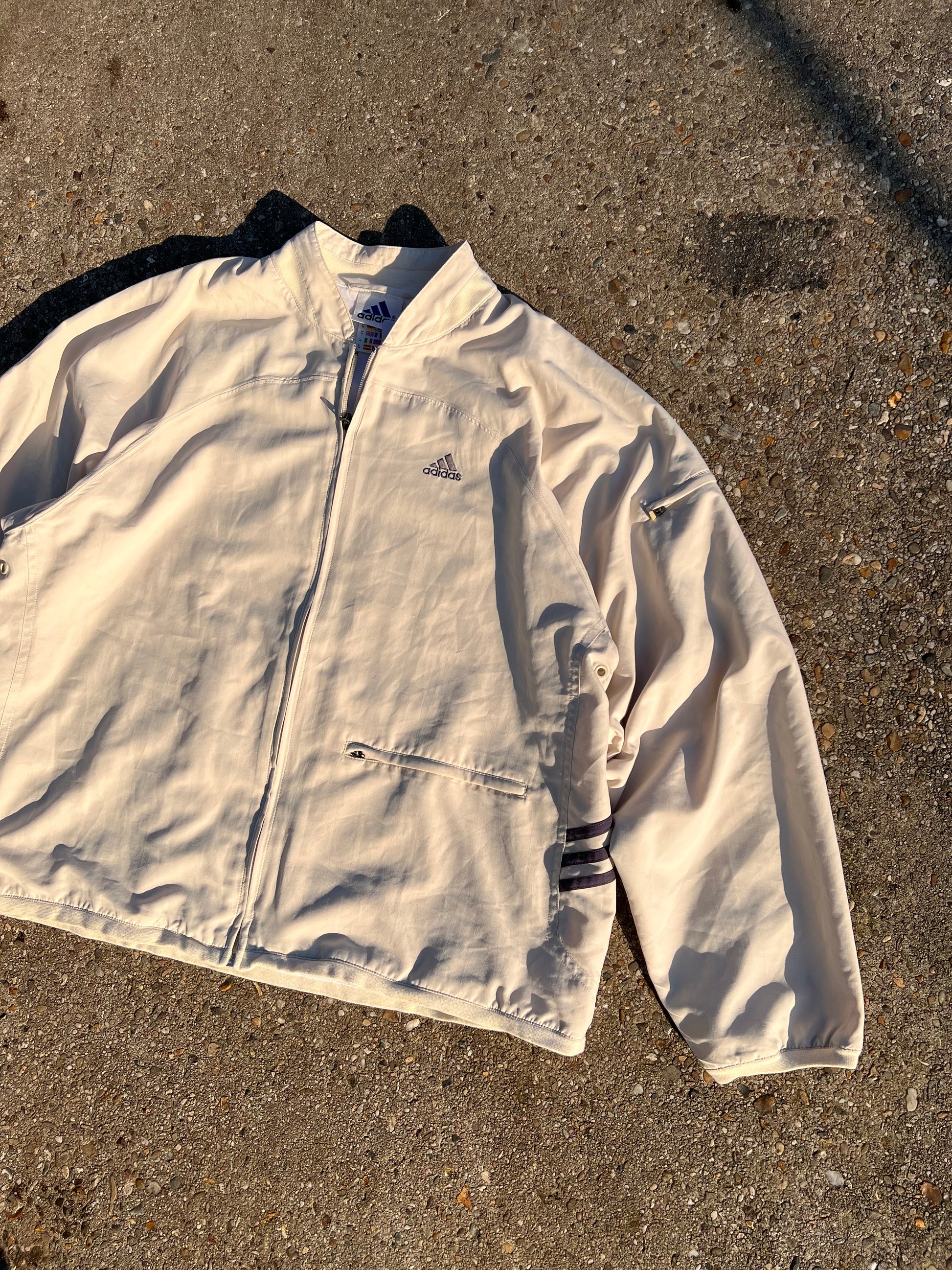 90s Adidas Full Zip Soft Tennis Track Jacket – Large