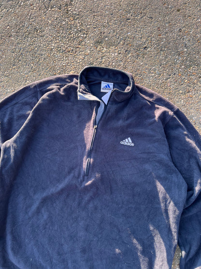 90s Adidas Half Zip Up Classic Fleece – Xlarge