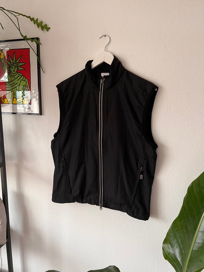 90s Nike Full Zip Running Vest Black – Medium