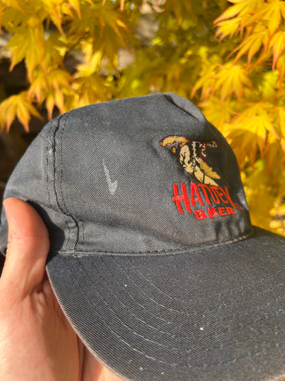 90s Hatuey Beer Embroidered Strapback Cap Black – One Size