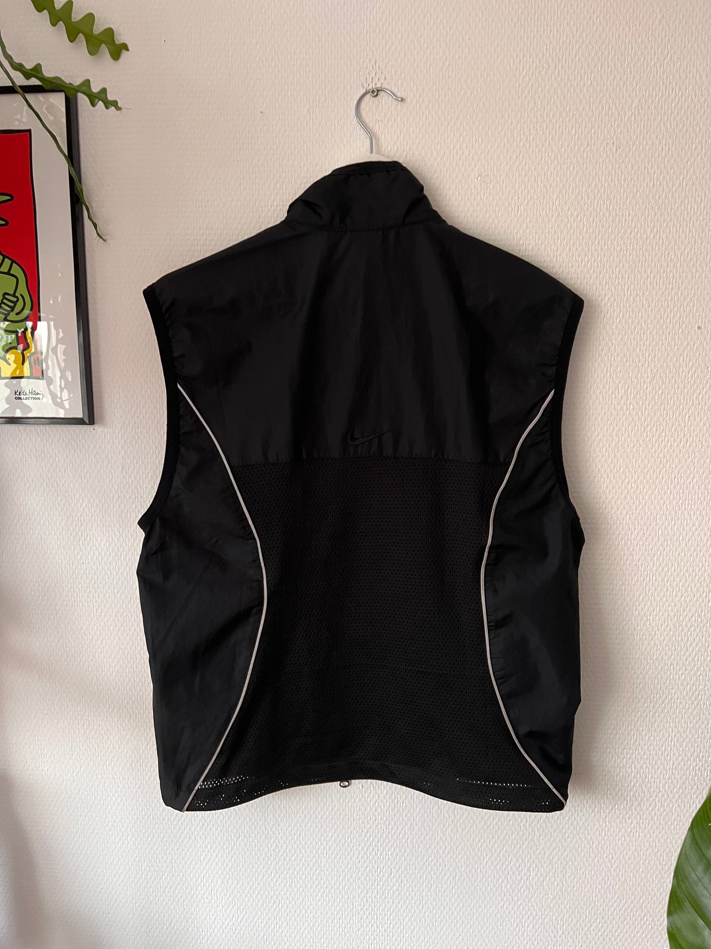 90s Nike Full Zip Running Vest Black – Small