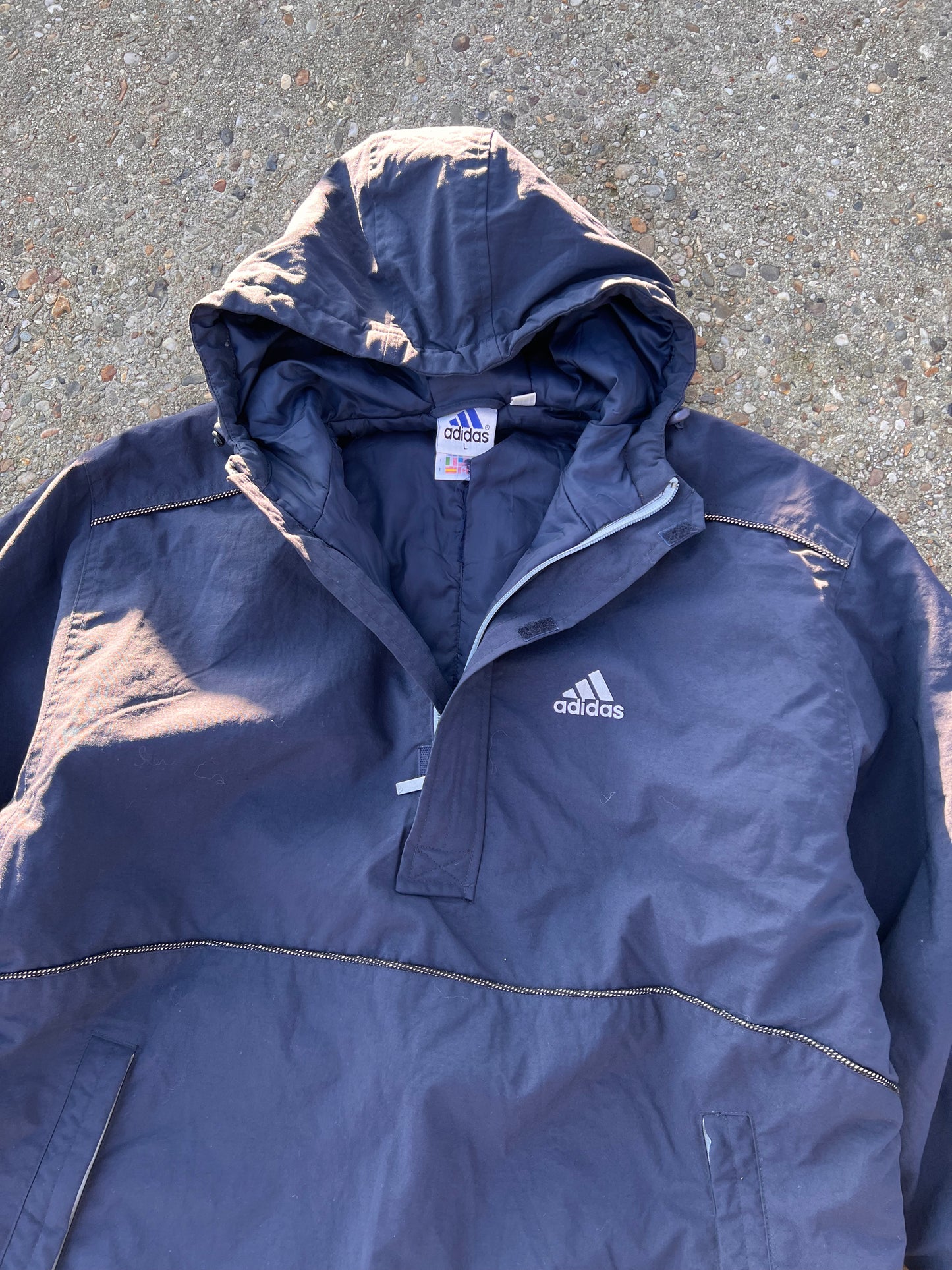 90s Adidas Classic Hooded Winter Jacket – Large