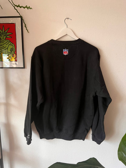 90s Reebok Embroidered NFL Oakland Raiders Crewneck Sweatshirt Black – Large