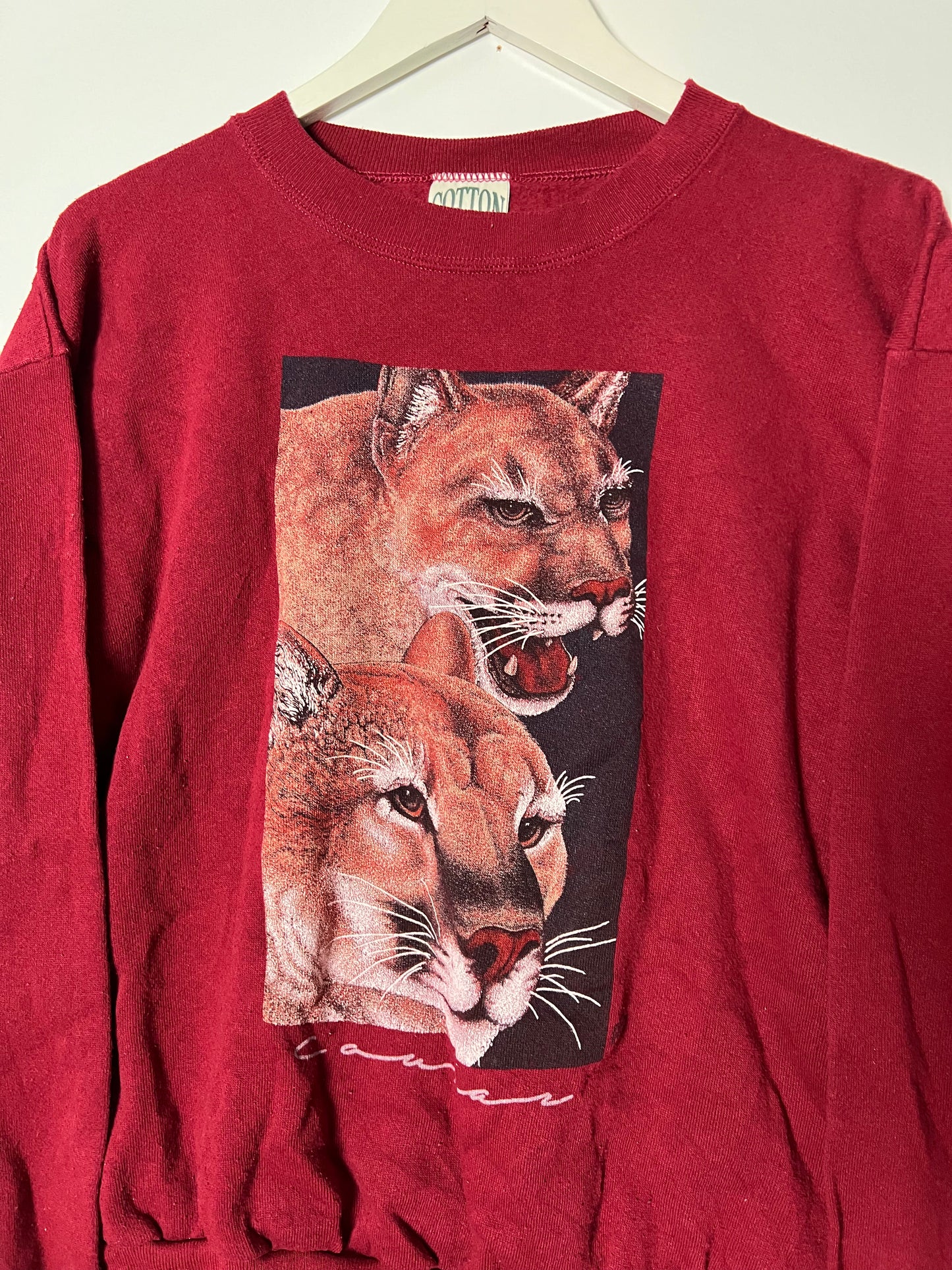 90s Cotton Grove Cougar Sweatshirt – Medium