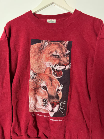 90s Cotton Grove Cougar Sweatshirt – Medium